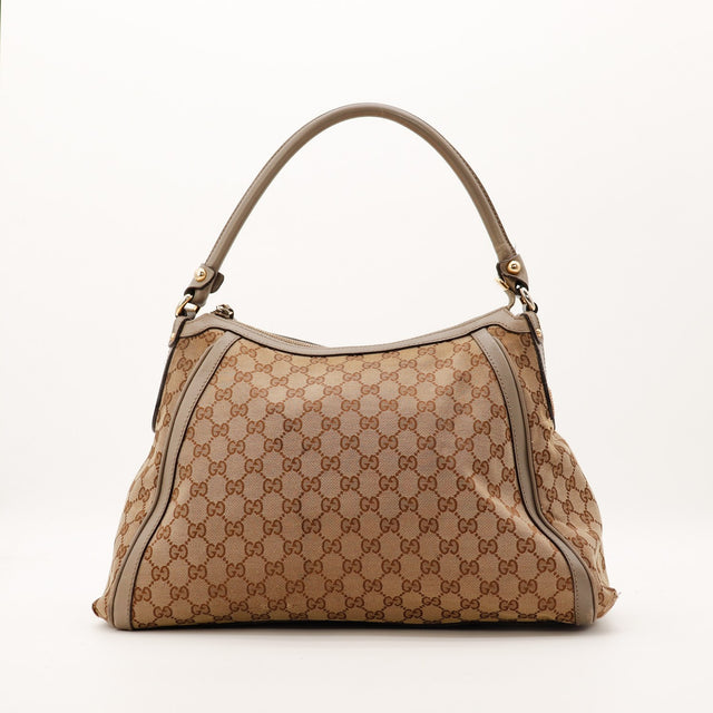 Sac Gucci Hobo toile monogrammée vue arrière occasion authentique — AMANA Vintage