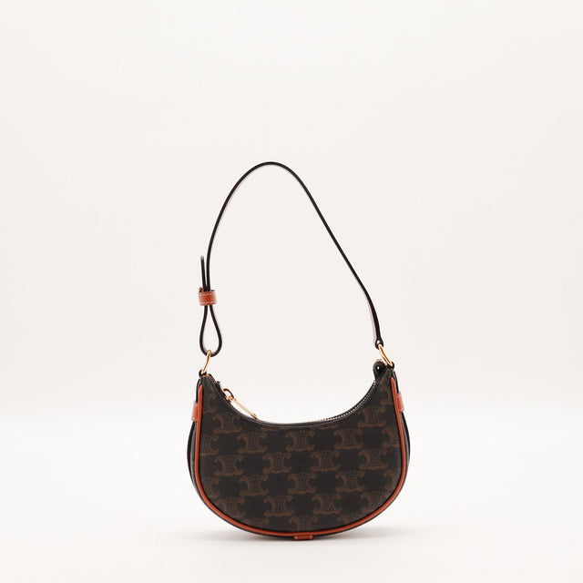 Sac Céline Ava Strap toile Triomphe marron vue de face occasion authentique — AMANA Vintage