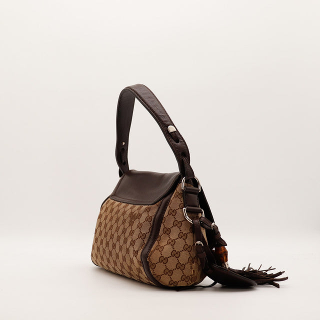 Sac Gucci Hobo Horsebit profil anse cuir marron occasion authentique — AMANA Vintage
