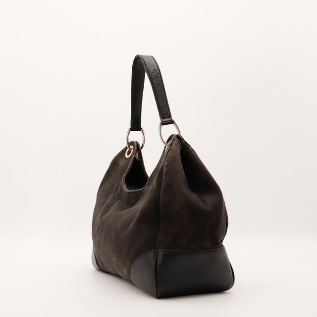 Sac Gucci Hobo cuir grené vue de profil occasion authentique — AMANA Vintage