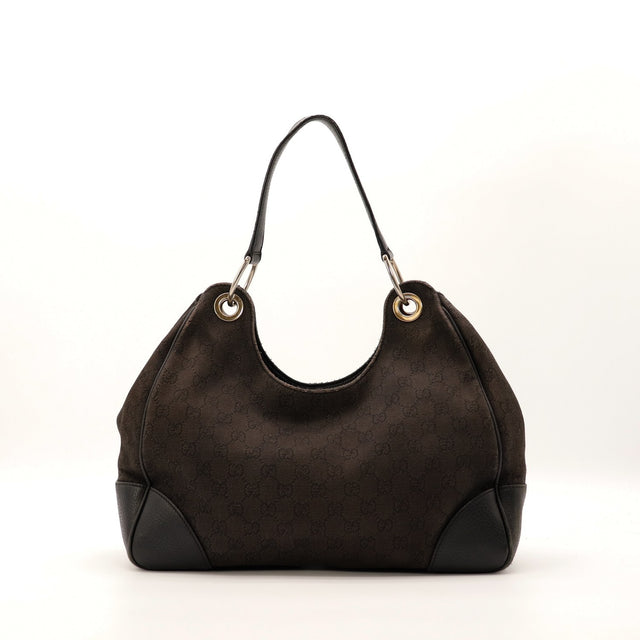 Sac Gucci Hobo toile monogrammée vue arrière occasion authentique — AMANA Vintage