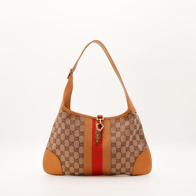 Sac Gucci Jackie toile monogrammée vue de face occasion authentique — AMANA Vintage