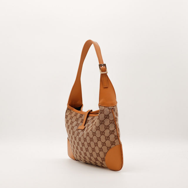 Sac Gucci Jackie profil cuir caramel occasion authentique — AMANA Vintage