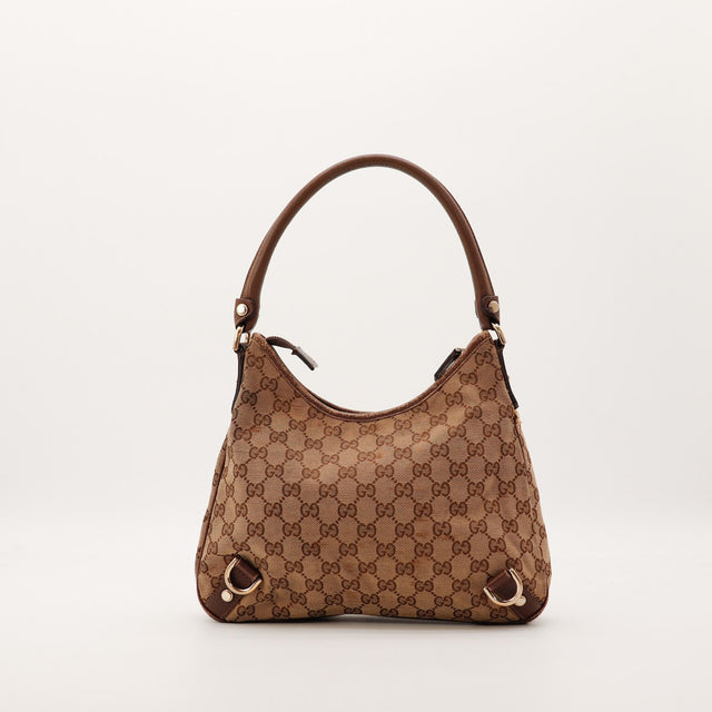 Sac Gucci Hobo toile monogrammée vue arrière occasion authentique — AMANA Vintage