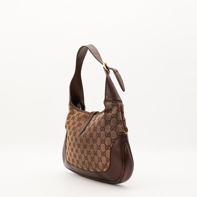 Sac Gucci Jackie profil cuir marron occasion authentique — AMANA Vintage