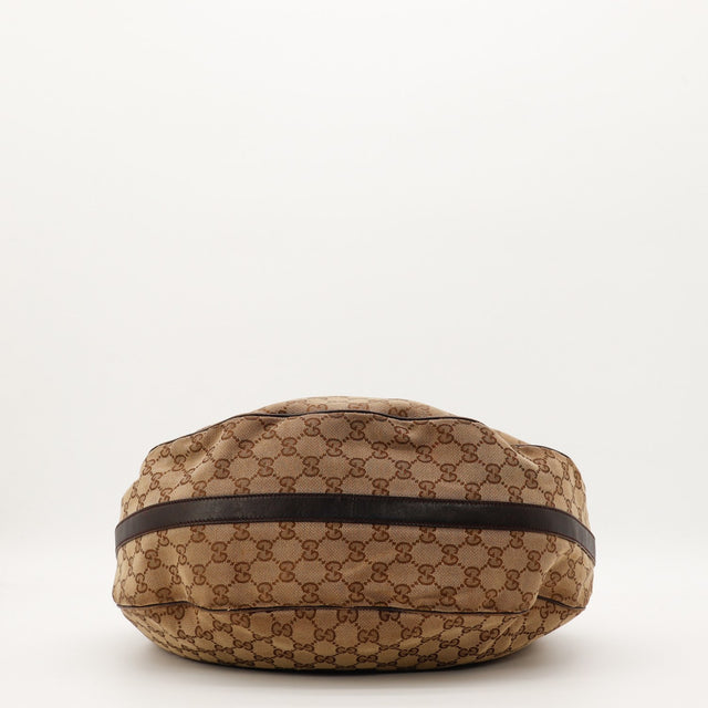 Sac Gucci Hobo GG vue de dessous toile monogrammée occasion authentique — AMANA Vintage