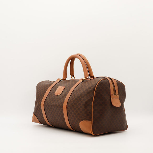 Sac Céline Boston Macadam vue trois quarts cuir naturel occasion authentique — AMANA Vintage