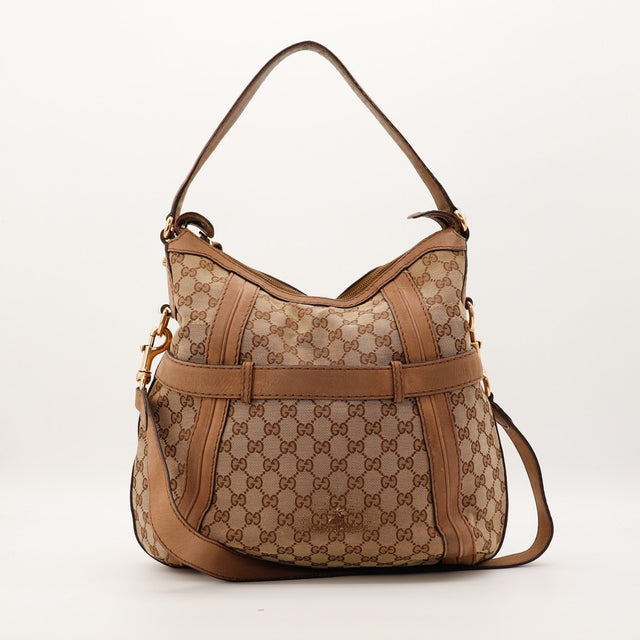 Sac Gucci Hobo GG vue arrière toile monogrammée occasion authentique — AMANA Vintage
