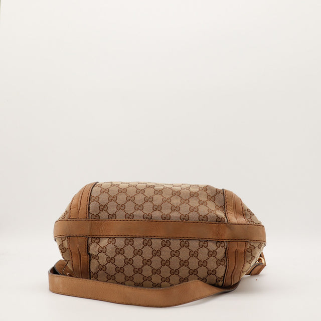 Sac Gucci Hobo GG vue de dessous toile monogrammée occasion authentique — AMANA Vintage