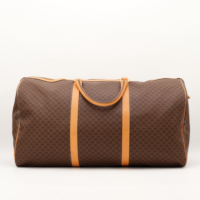 Sac de voyage Céline Macadam vue arrière toile enduite occasion authentique — AMANA Vintage
