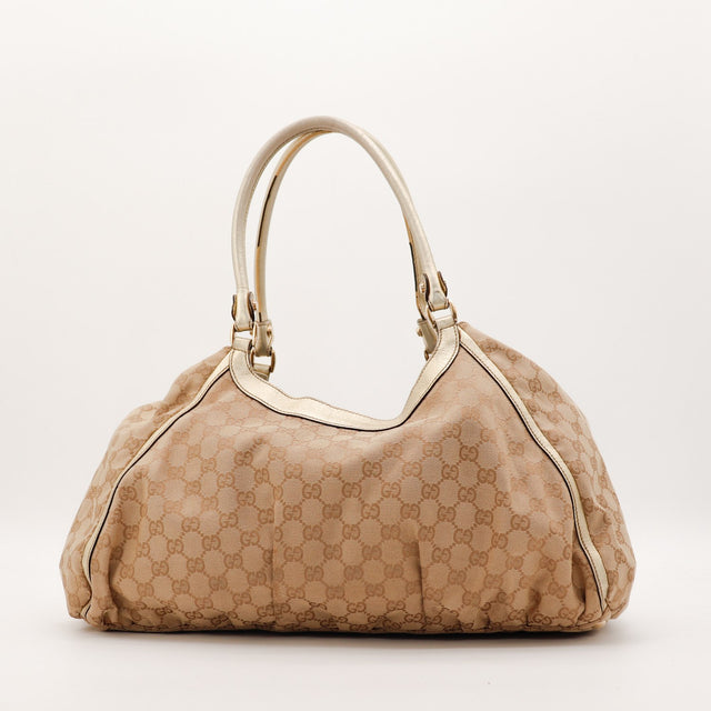 Sac Gucci Hobo toile monogrammée vue arrière occasion authentique — AMANA Vintage
