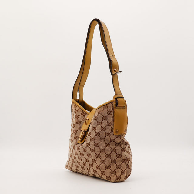 Sac Gucci Hobo Bamboo profil bandoulière cuir occasion authentique — AMANA Vintage