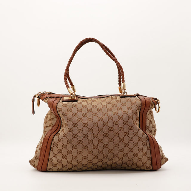 Sac Gucci Hobo toile monogrammée vue arrière occasion authentique — AMANA Vintage
