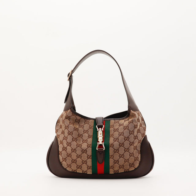 Sac Gucci Jackie toile monogrammée vue de face occasion authentique — AMANA Vintage
