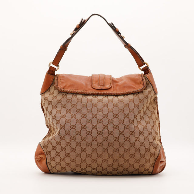 Sac Gucci Hobo toile monogrammée vue de dos occasion authentique — AMANA Vintage