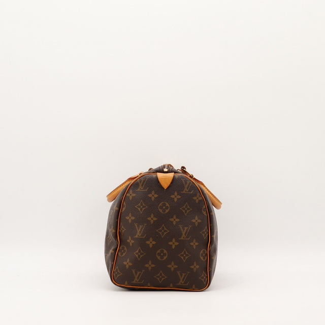 Vue de profil gauche Louis Vuitton Speedy 30 monogram — AMANA Vintage