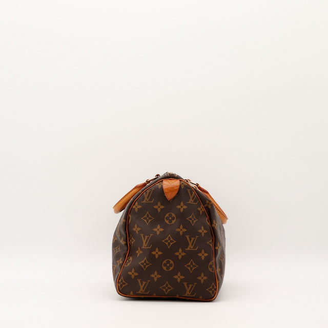 Speedy 30 Louis Vuitton vue de profil gauche occasion — AMANA Vintage