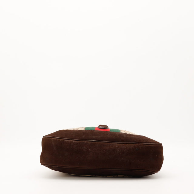 Détail base cuir Gucci New Jackie occasion authentique — AMANA Vintage