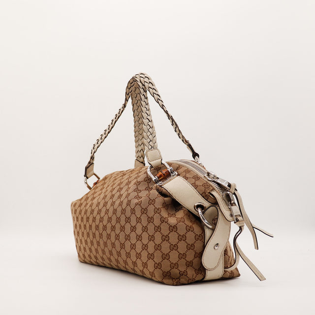 Sac Gucci Hobo Bamboo profil anses tressées occasion authentique — AMANA Vintage