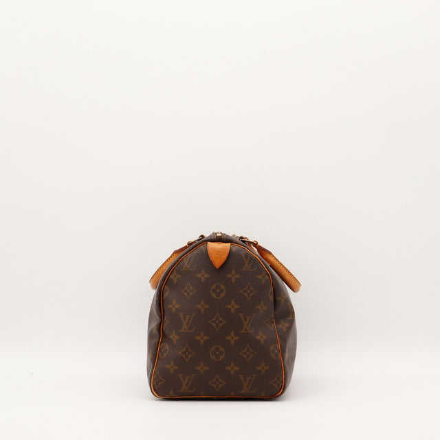 Vue de dessous Louis Vuitton Speedy 30 fond toile monogramme — AMANA Vintage