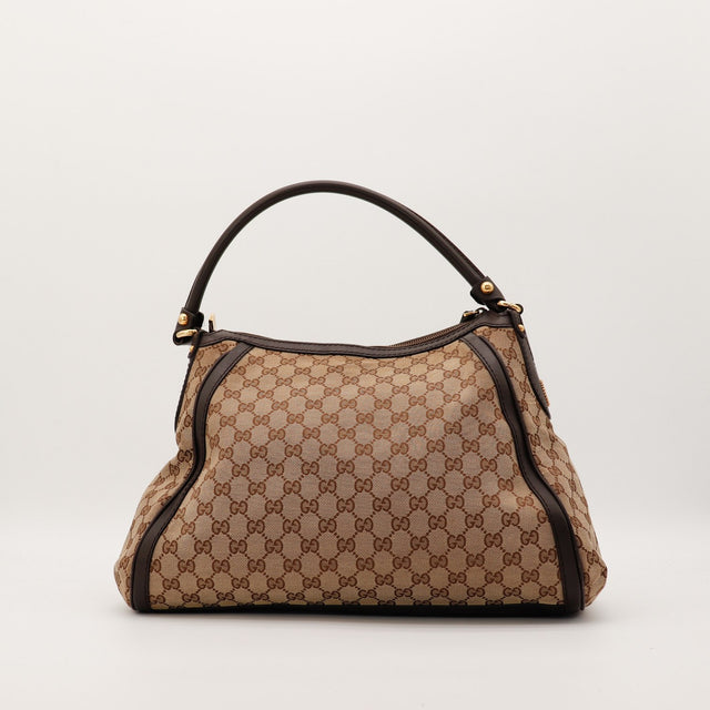 Sac Gucci Hobo toile monogrammée vue arrière occasion authentique — AMANA Vintage