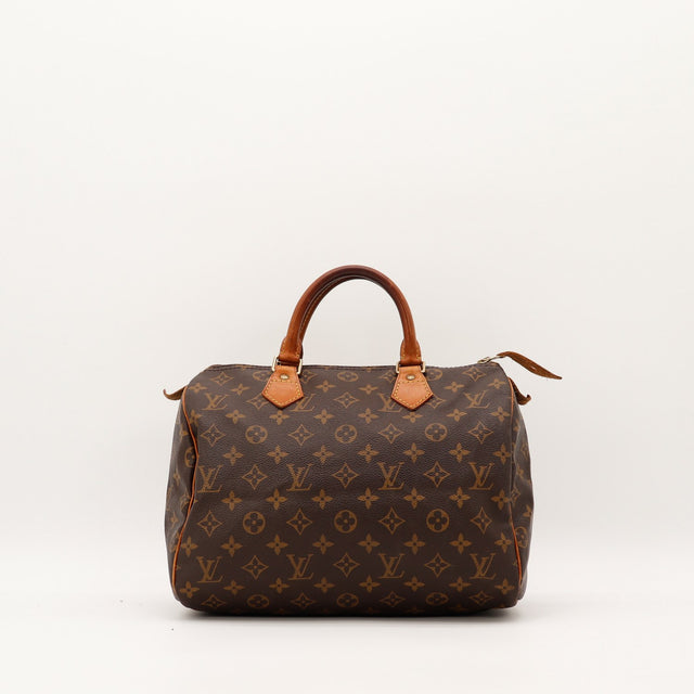 Sac Louis Vuitton Speedy 30 toile Monogram vue de face occasion authentique — AMANA Vintage