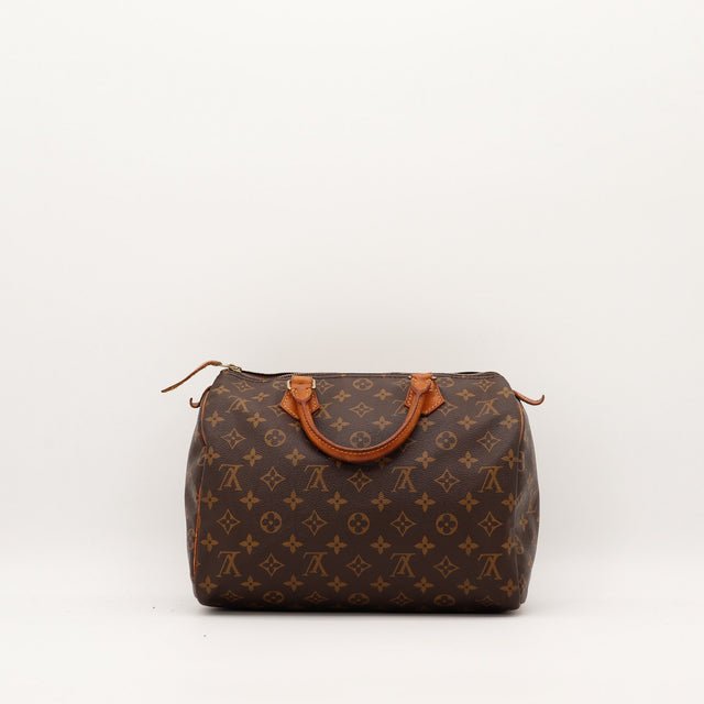 Louis Vuitton Speedy 30 vue de face dos toile Monogram occasion — AMANA Vintage