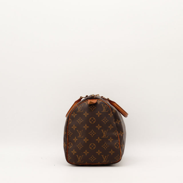 Louis Vuitton Speedy 30 vue de côté droit toile Monogram — AMANA Vintage