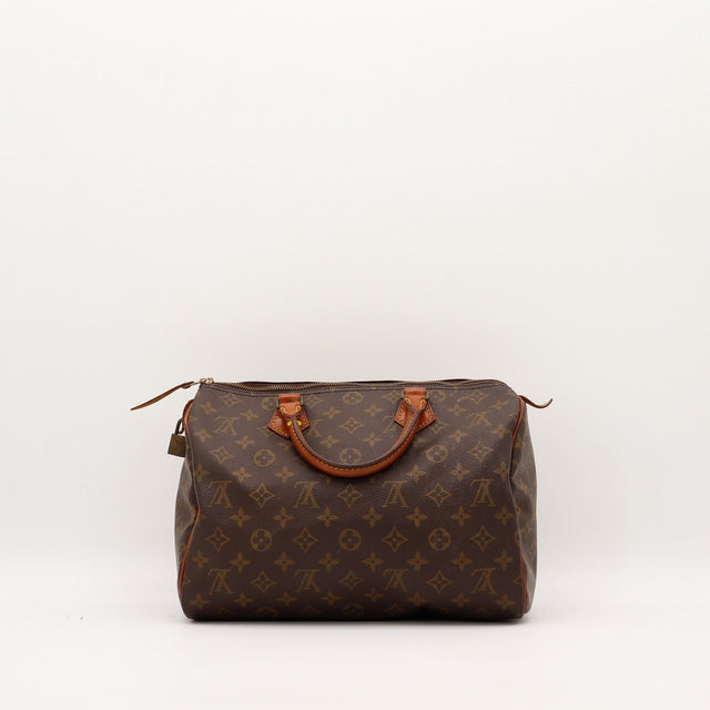 Louis Vuitton Speedy 35 vue de dos Toile Monogramme occasion — AMANA Vintage