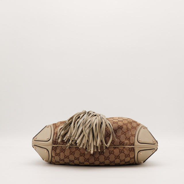 Sac Gucci Indy Hobo vue du dessous franges occasion authentique — AMANA Vintage