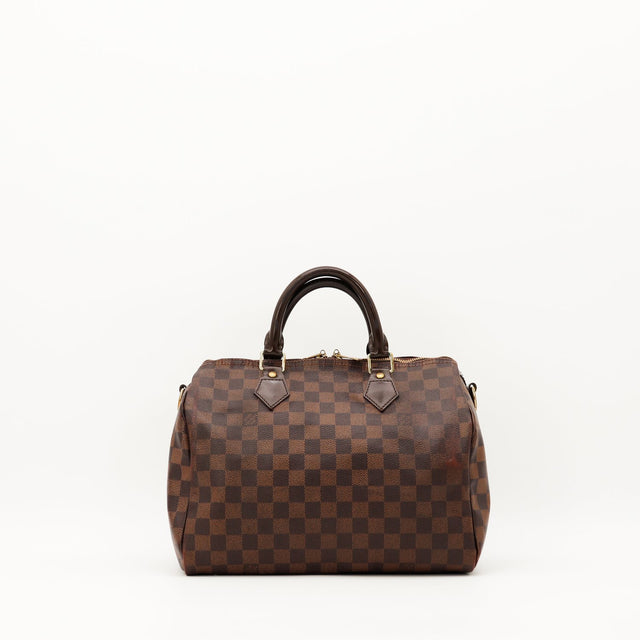 Sac Louis Vuitton Speedy Bandoulière 30 Damier Ebene vue arrière occasion authentique — AMANA Vintage