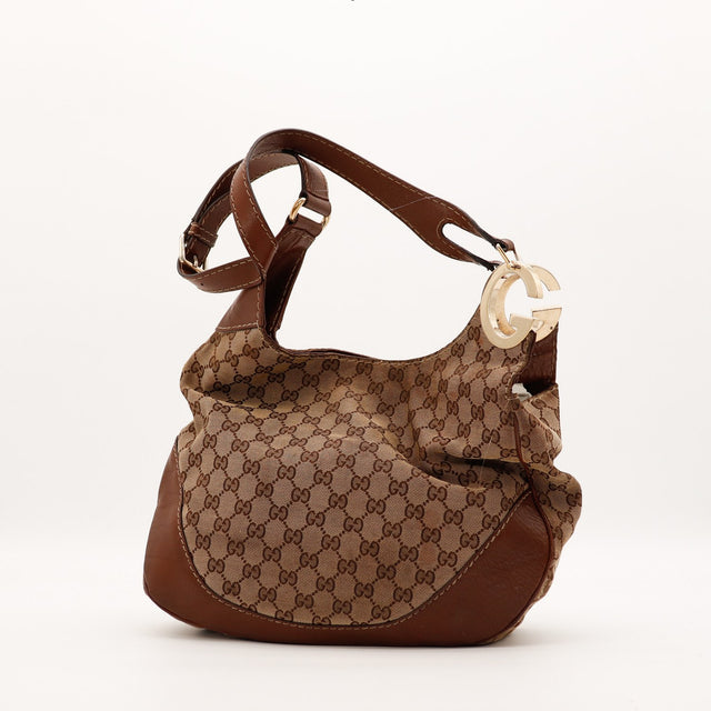 Sac Gucci Hobo charm G doré vue arrière occasion authentique — AMANA Vintage