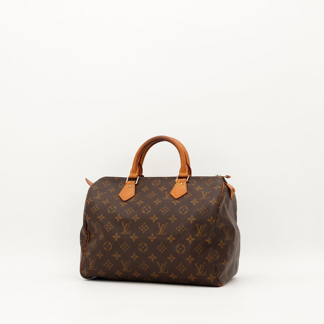 Sac Louis Vuitton Speedy 30 toile Monogram vue de trois quarts — AMANA Vintage