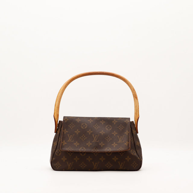 Sac Louis Vuitton Mini Looping Toile Monogram vue de face occasion authentique — AMANA Vintage
