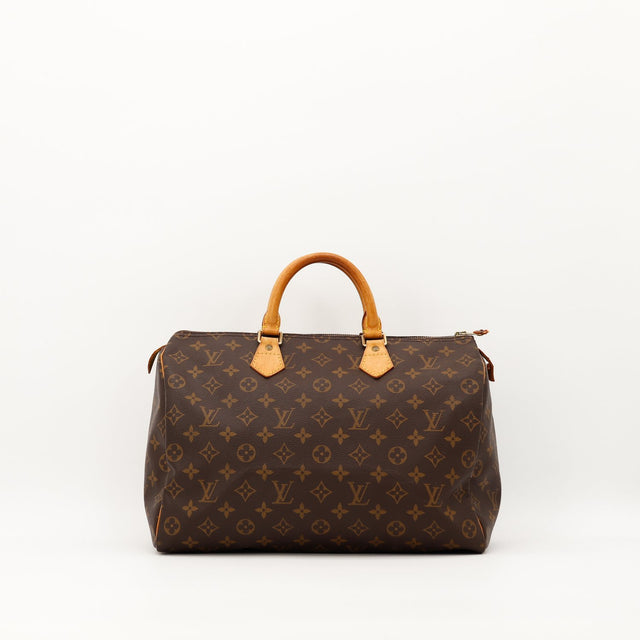 Sac Louis Vuitton Speedy 35 toile Monogram vue de face occasion authentique — AMANA Vintage