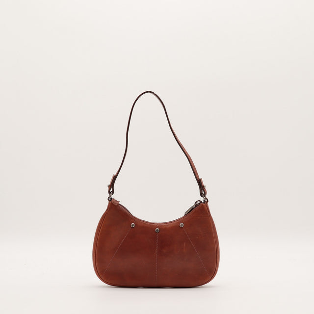 Sac Yves Saint Laurent Mombasa Hobo cuir marron vue de dos — AMANA Vintage