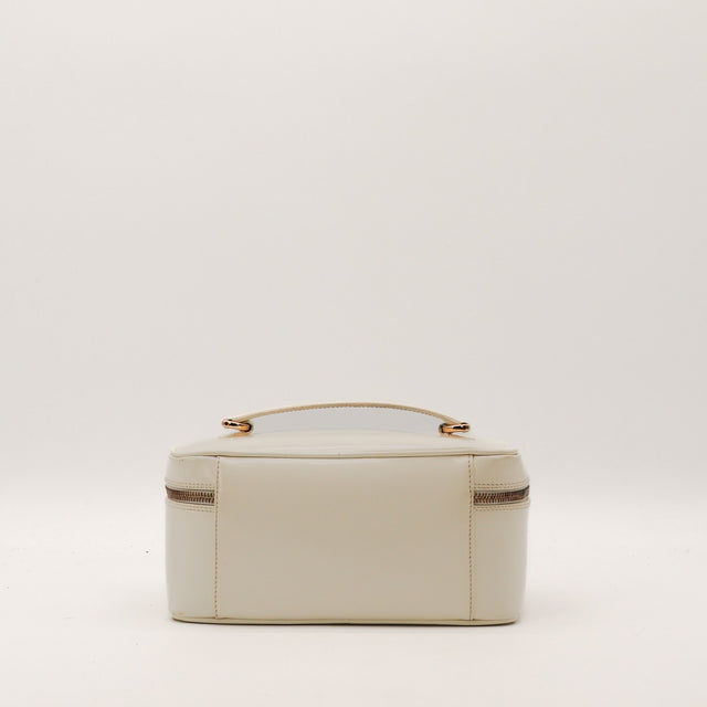 Vanity Gucci cuir gris vue de dos fond structuré occasion — AMANA Vintage