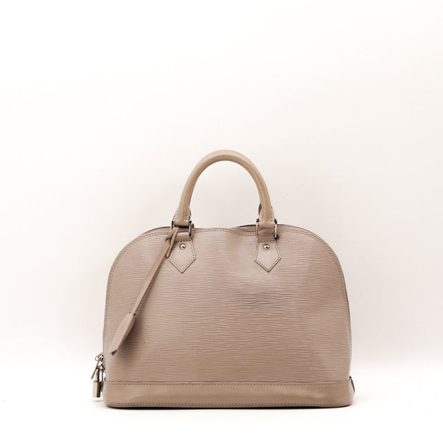 Sac Louis Vuitton Alma PM cuir Épi taupe vue de face occasion authentique — AMANA Vintage