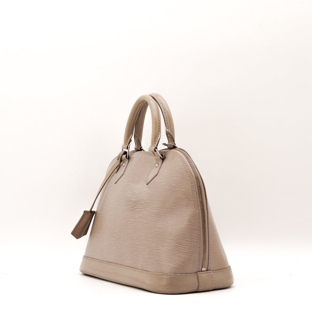 Sac Louis Vuitton Alma PM cuir Épi taupe vue de dos occasion authentique — AMANA Vintage