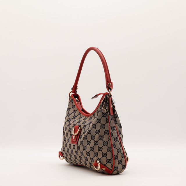Sac Gucci Hobo toile monogrammée vue de dos occasion authentique — AMANA Vintage