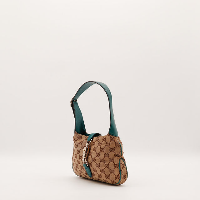Sac Gucci Jackie vue de dos toile GG beige occasion authentique — AMANA Vintage