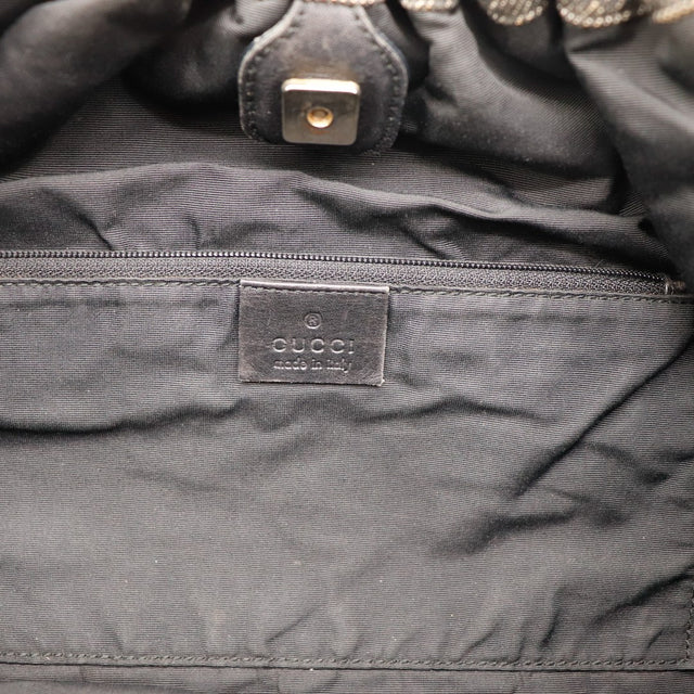 Intérieur doublure noire Hobo Gucci toile denim — AMANA Vintage