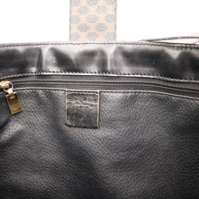 Intérieur Hobo Céline Macadam doublure cuir noir poche zippée — AMANA Vintage
