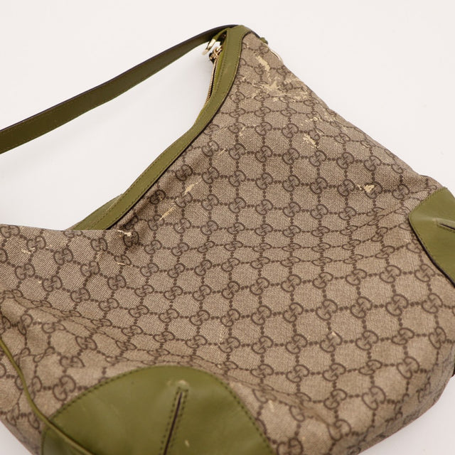 Détail délamination de la toile Gucci Hobo occasion authentique — AMANA Vintage