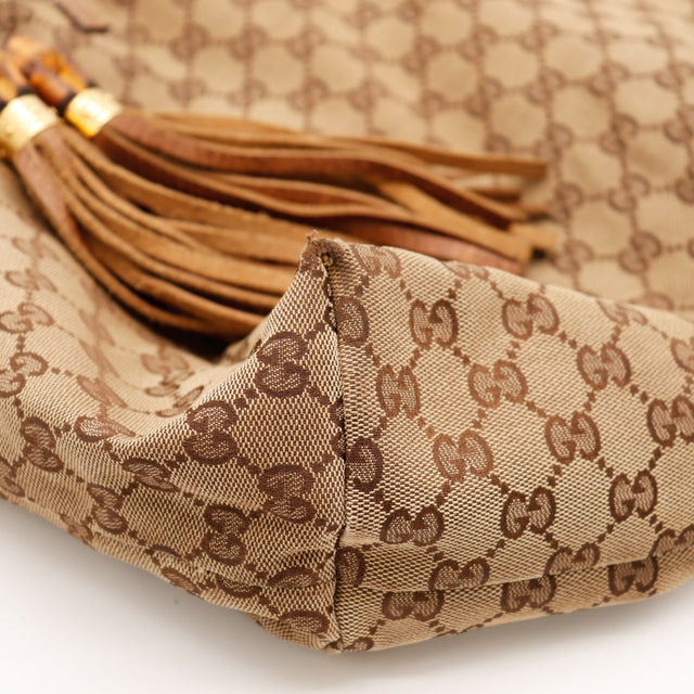 Detail coin toile Gucci Tote Bag Bamboo — AMANA Vintage