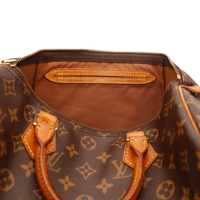 Intérieur Louis Vuitton Speedy 30 doublure textile marron propre — AMANA Vintage