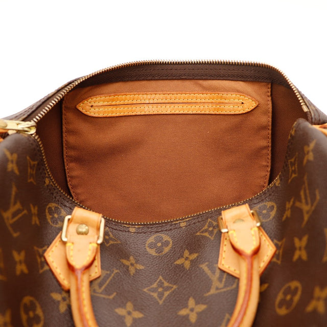 Intérieur Louis Vuitton Speedy 30 doublure textile marron propre — AMANA Vintage