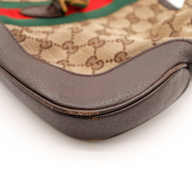 Détail coin avec léger frottement Gucci Jackie occasion authentique — AMANA Vintage