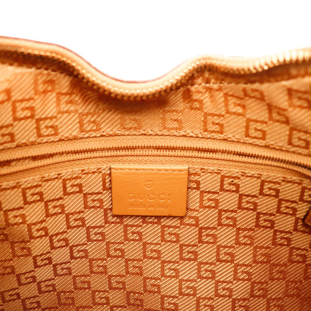 Intérieur doublure monogrammée sac Gucci Hobo daim rose — AMANA Vintage