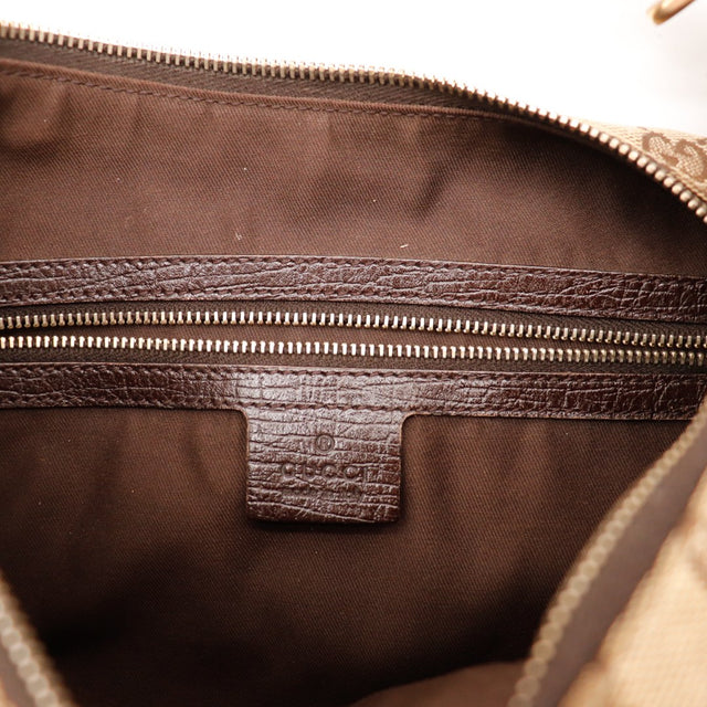 Détail intérieur doublure Gucci Hobo Horsebit logo occasion authentique — AMANA Vintage
